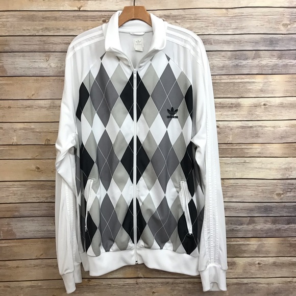 adidas plaid track jacket